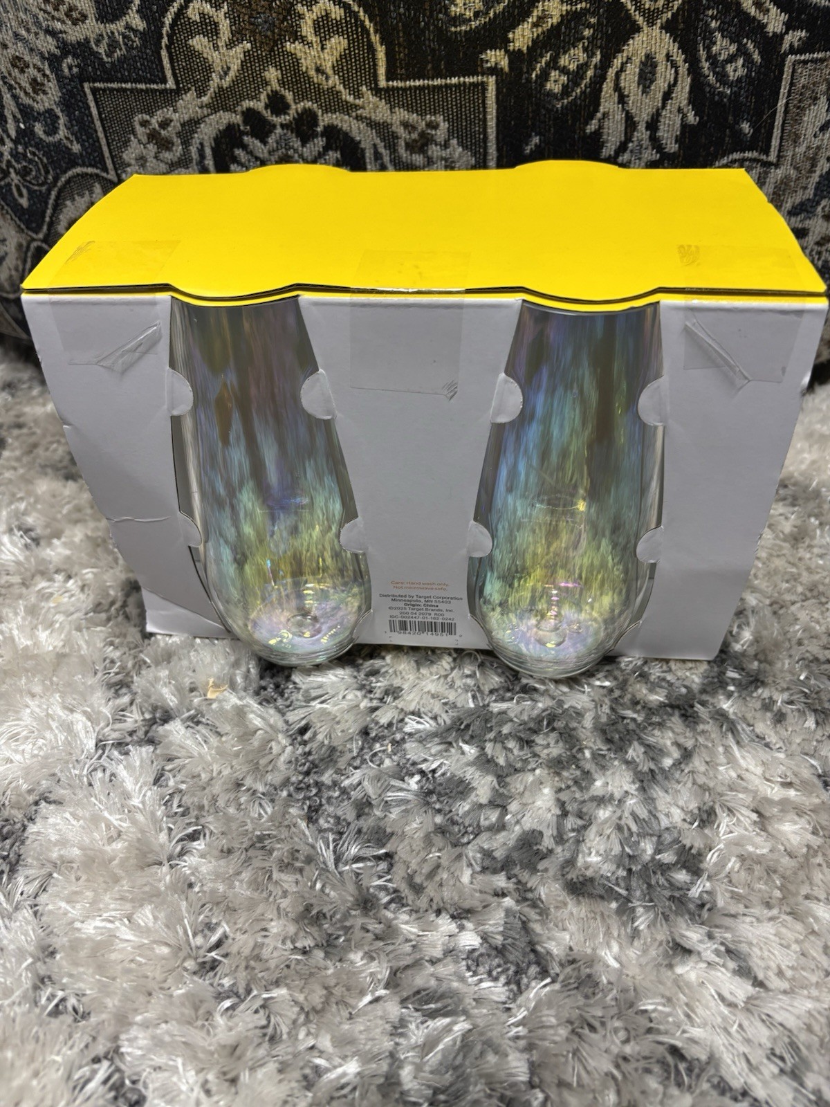 Sun Squad Stemless 11 oz Iridescent Acrylic Champagne Glasses 4 Pack gallery