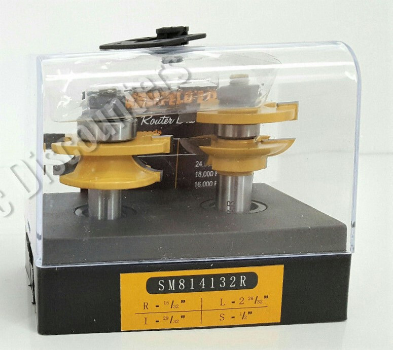 Sommerfeld 814132R Rounding Rail & Stile Router Bit Set 1/2" Shank 15/32" Radius gallery