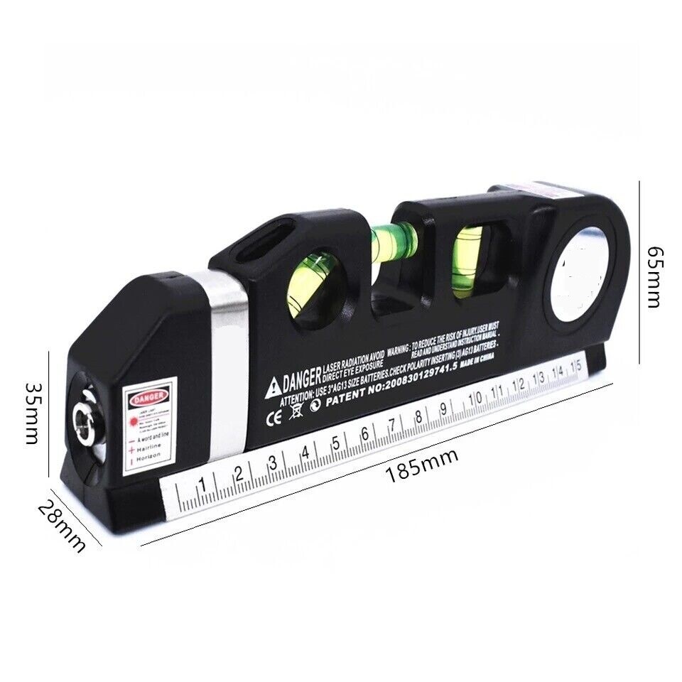 Multipurpose Laser Level Vertical Horizon Measuring Tape Aligner Metric Rulers gallery