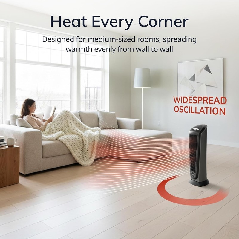 Lasko 751320 Ceramic Tower Space Heater w/ Remote | 1500W | Oscillating | gallery