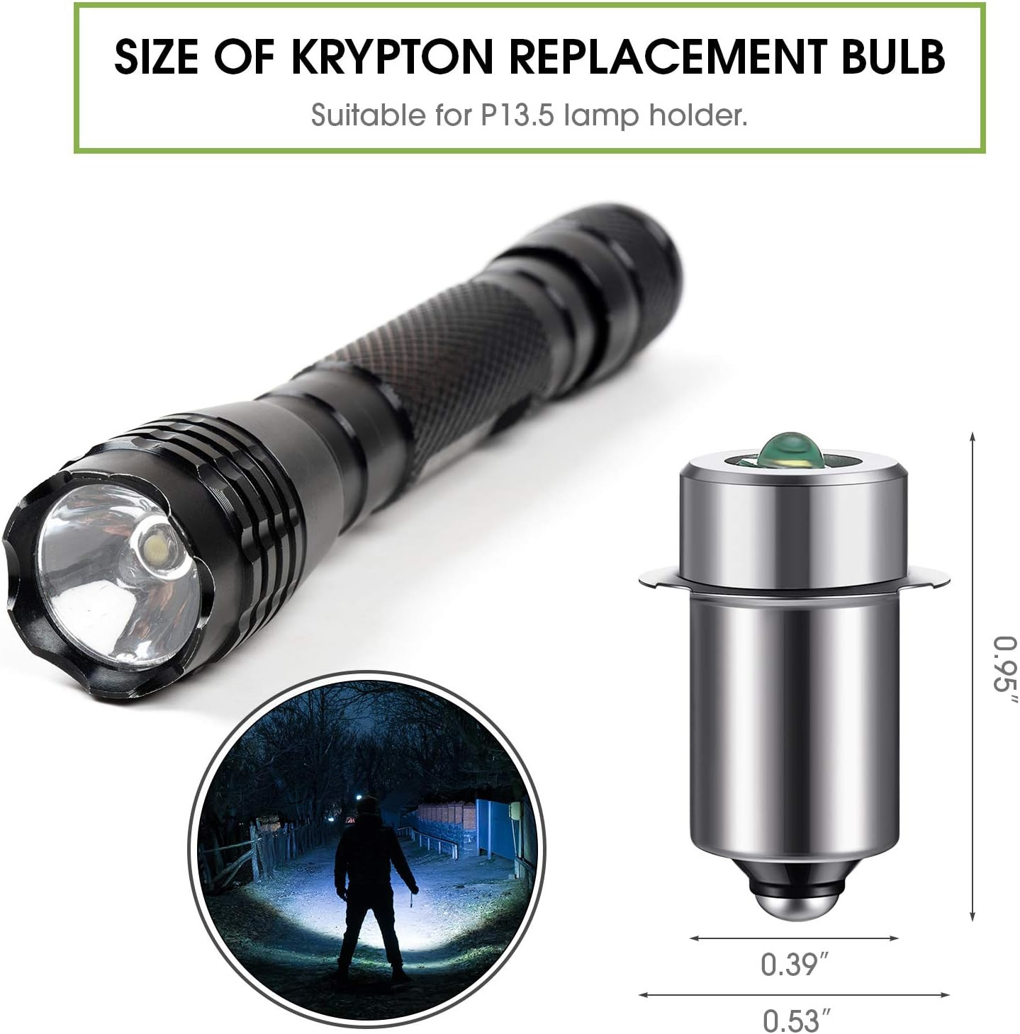 3 Pieces 3-6V LED Flashlight Bulb Replacement Bulb 3W DC3V P13.5S LED Flashlight gallery