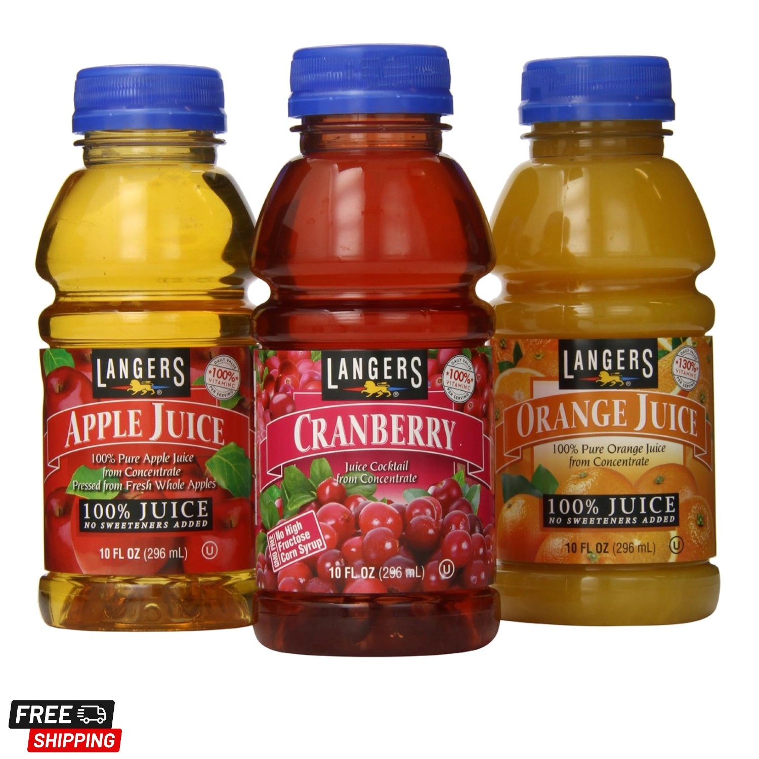 Juice Variety Pack 100% Juice Cocktail, Apple, Orange & Cranberry, 10 Fl Oz P... gallery