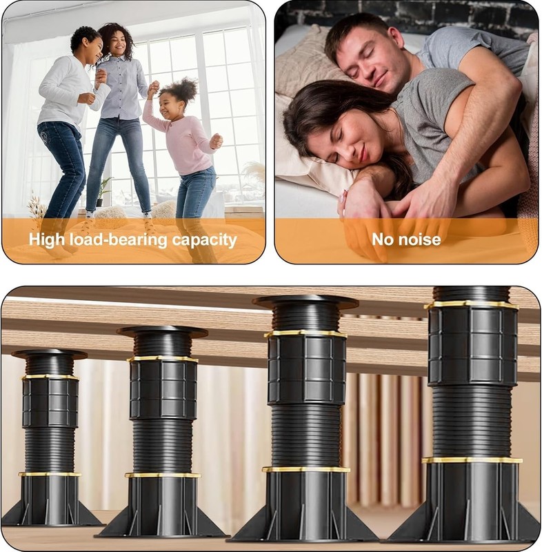 4 Pcs Adjustable Height Bed Support Legs 8.5-14.17 inch gallery