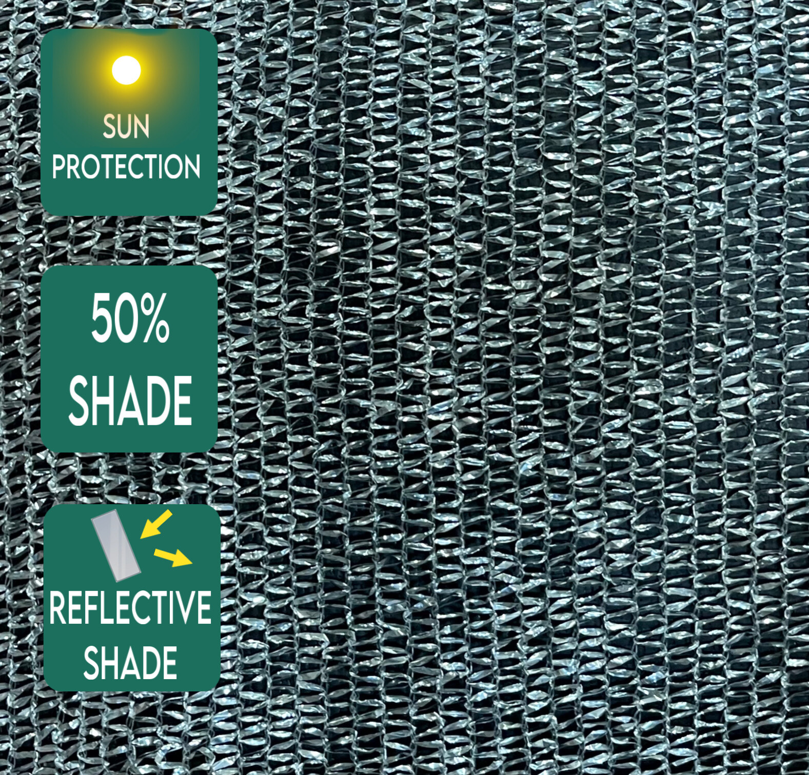 Reflective 50% Silver Lining Heat Reflector Shade Cloth- Summer Time *Free Shipp gallery