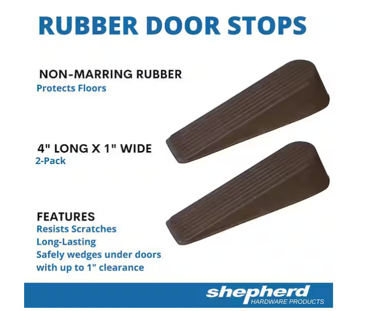 Brown Rubber Door Stops (2 per Pack) gallery