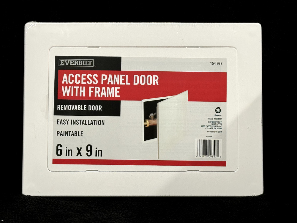 EVERBILT Access Panel Door for Drywall Holes 6x9, REMOVABLE DOOR WITH FRAME