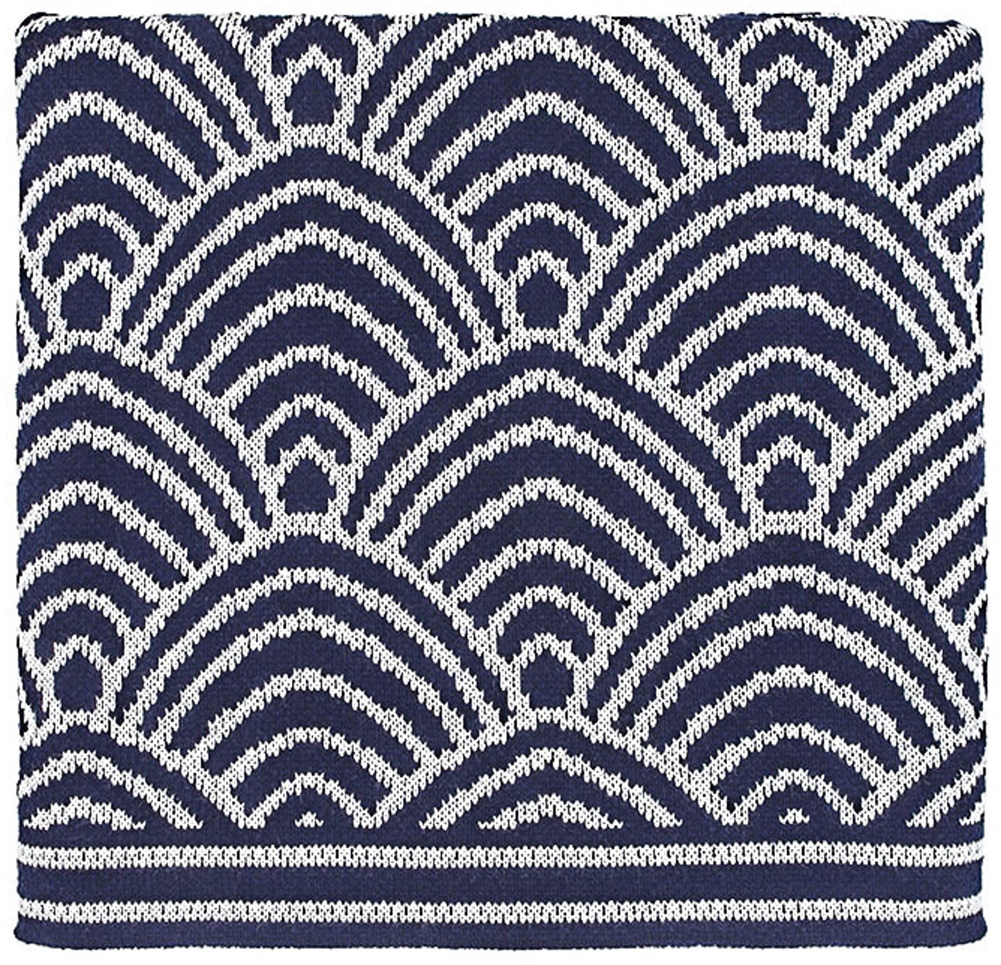 Deco Design Knit Throw Blanket Navy Blue Cottage Acrylic For Chair Sofa Bedford gallery