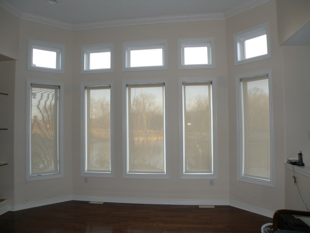 Battery powered remote control motorized White Solar Mesh Roller Shades Custom