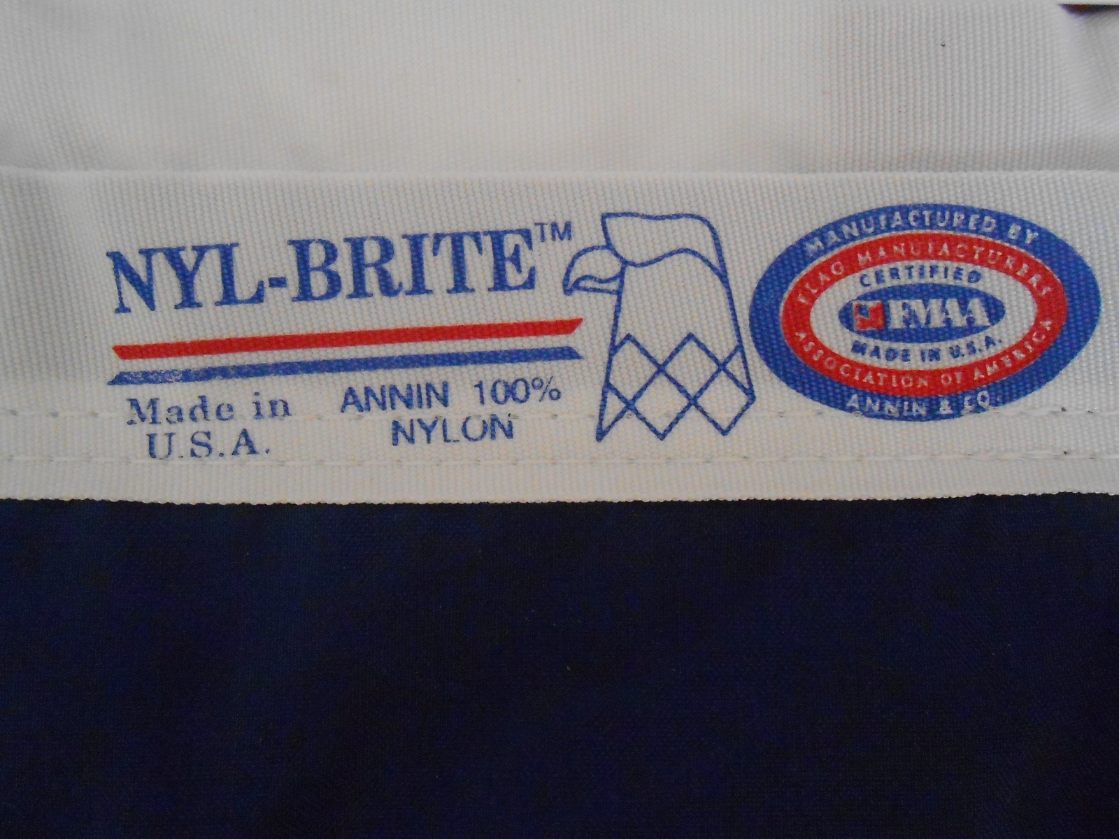 Embroidered Nylon American Flag 100% MADE IN U.S.A. 4'x 6' NEW IN BOX gallery