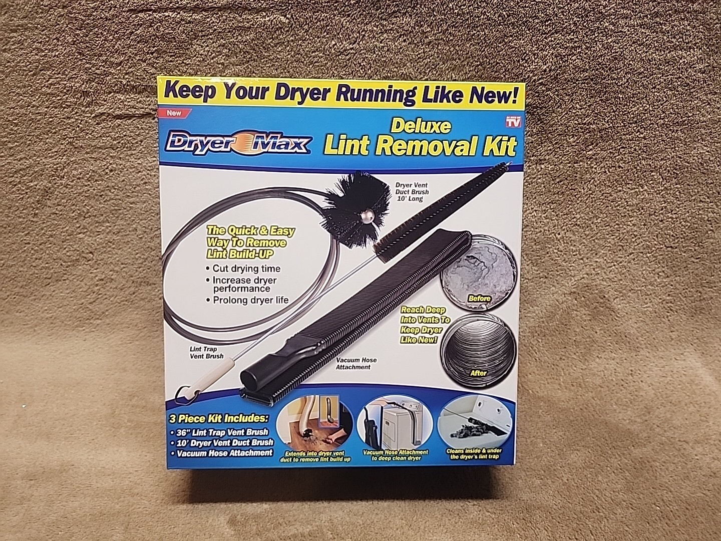 Dryer Max Deluxe Lint Removal Kit. 3 Piece Kit gallery