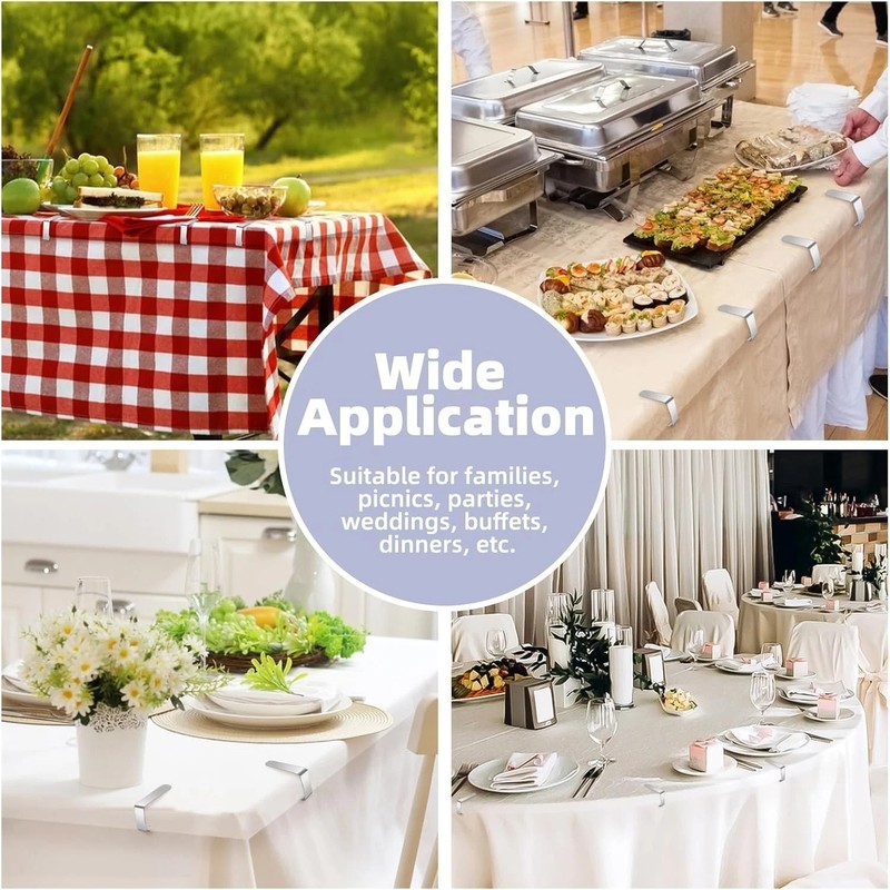 High-Quality 24 Tablecloth Clips - Rust-Proof Stainless Steel for Any Occasion gallery