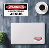 3 PACK WARNING PROTECTED BY JESUS 2.75” WATERPROOF VINYL DECAL STICKER LOT 3PCS gallery
