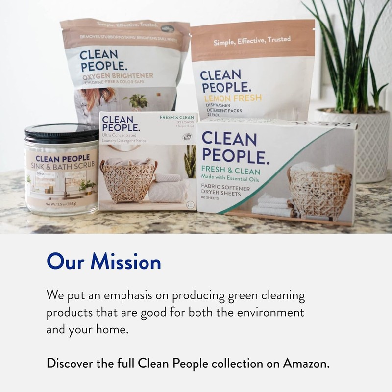 Clean People Laundry Detergent Sheets - Recyclable Packaging, Hypoallergenic, St gallery