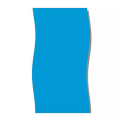 21Ft. Solid Blue round above Ground Swimming Pool Overlap Liner