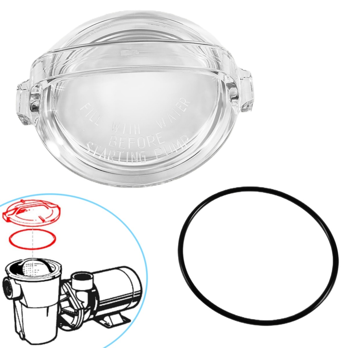 SPX1500D2A Strainer Cover/Lid for Hayward Power-Flo Strainer Cover with O-Ring gallery