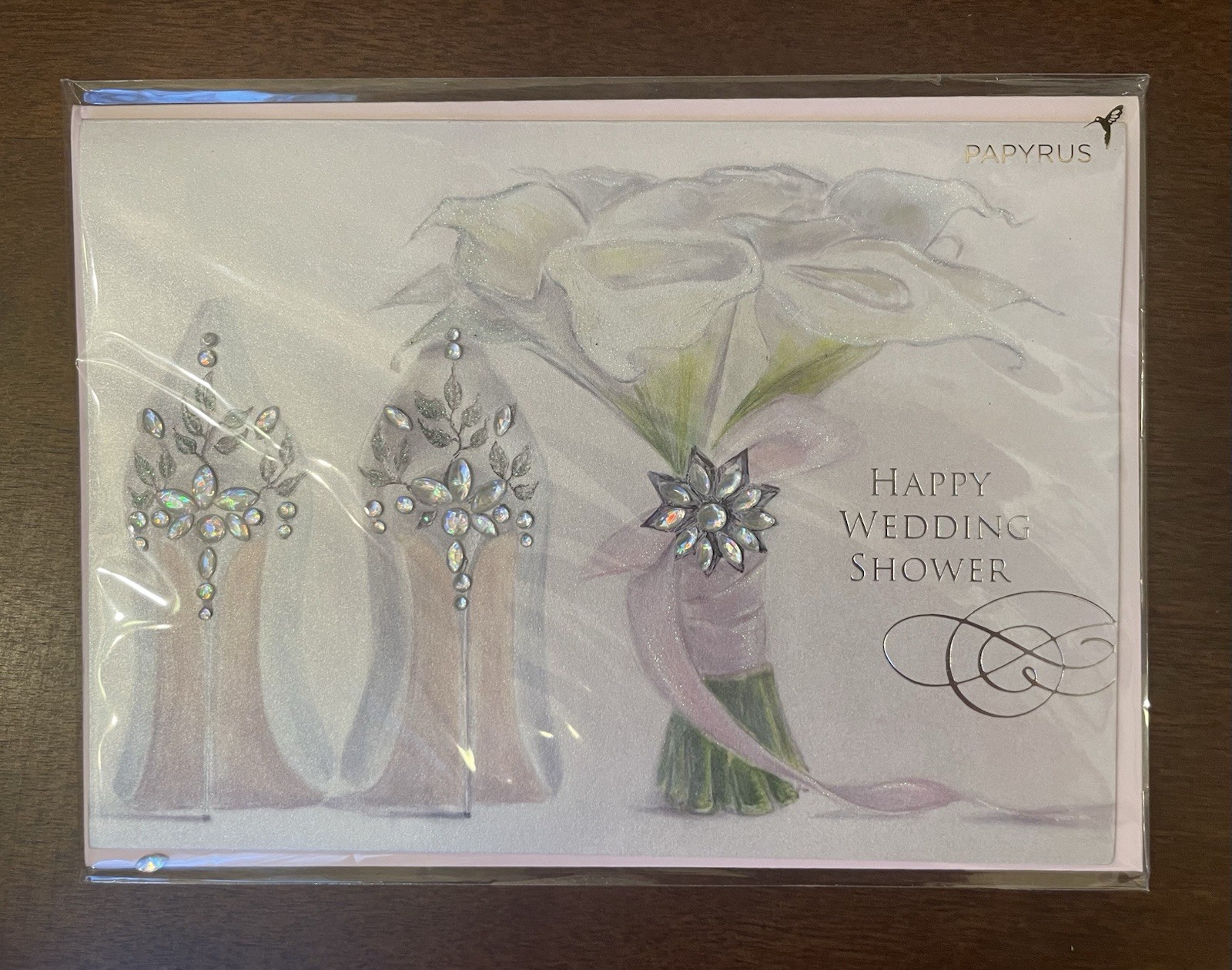 Papyrus Wedding Shower Folded Greeting Card for Bride Floral w/ Envelope gallery