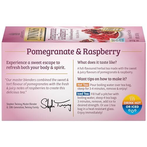 Twinings Pomegranate & Raspberry Herbal Tea Bags - 20 Count gallery