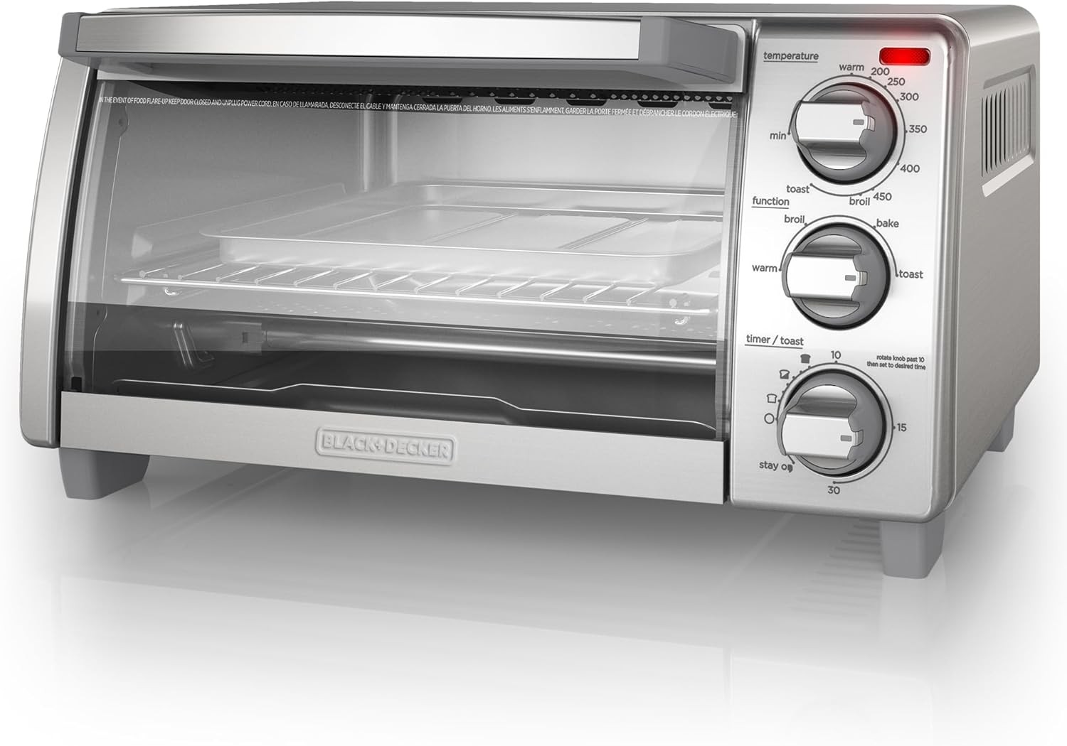 4-Slice Toaster Oven Countertop with Natural Convection, Stainless Steel gallery