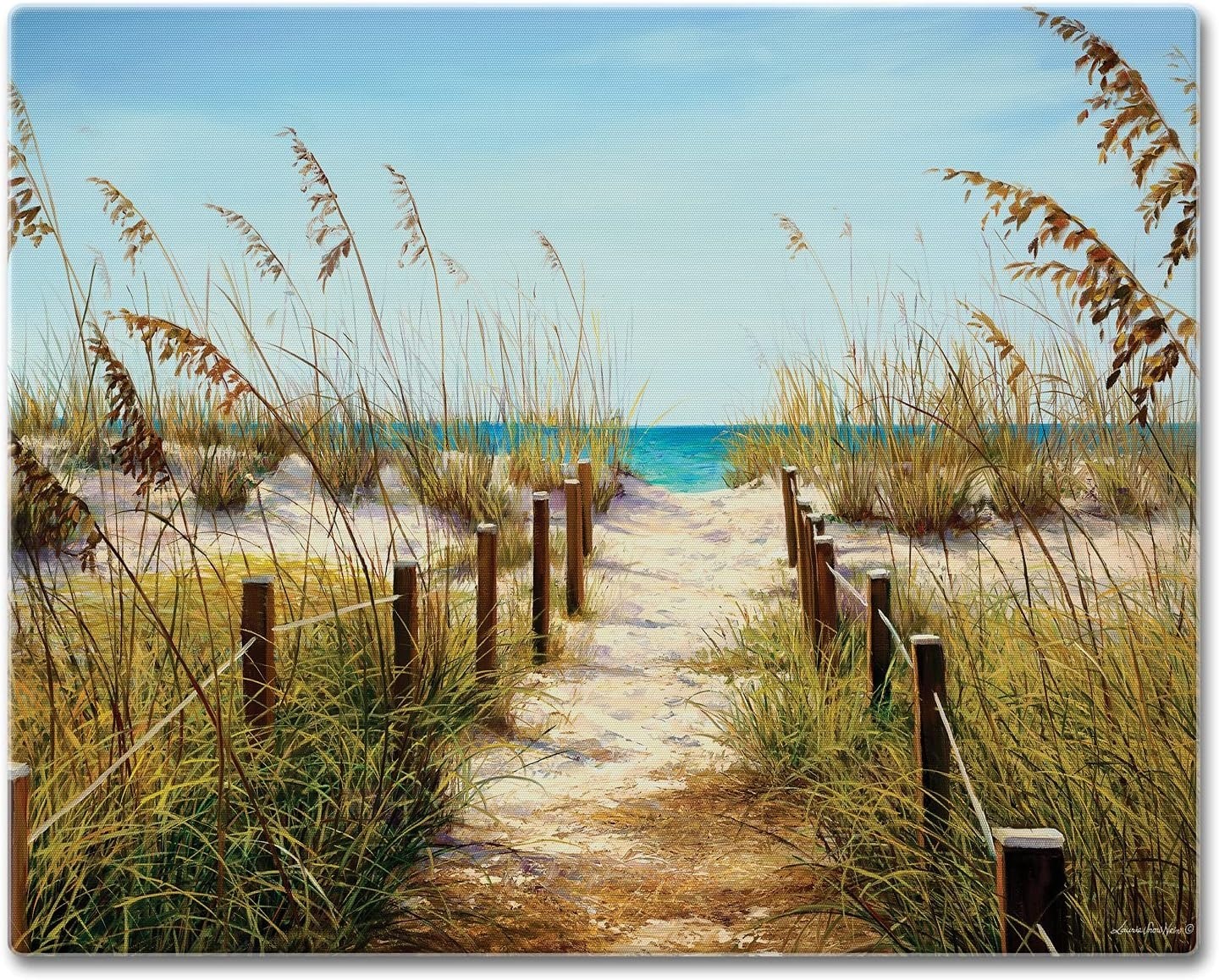 CounterArt Path to the Ocean Tempered Glass Cutting Board 15x12 Serving Board gallery