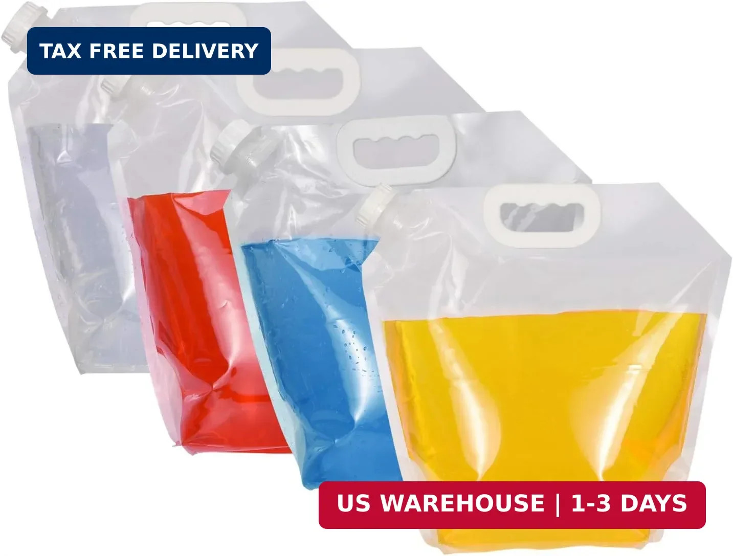 4 Pack 5L BPA Free Collapsible Water Tank Container Portable Lightweight Space S gallery