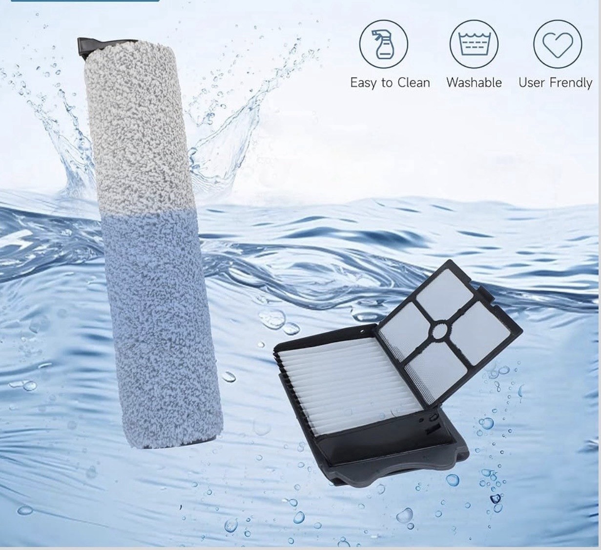 iFloor 3 Filter and Roller Brush Replacement for Tineco iFloor 3 Floor One S3 gallery