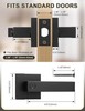 Square Privacy Door Levers Locksets in 10 Pack Privacy Door Lever - Black gallery
