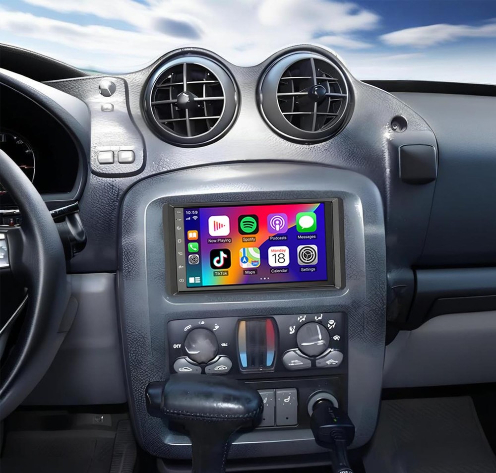 7 Touchscreen Android 13 Car Stereo Aztek 2001-2005 Wireless CarPlay GPS BT Cam