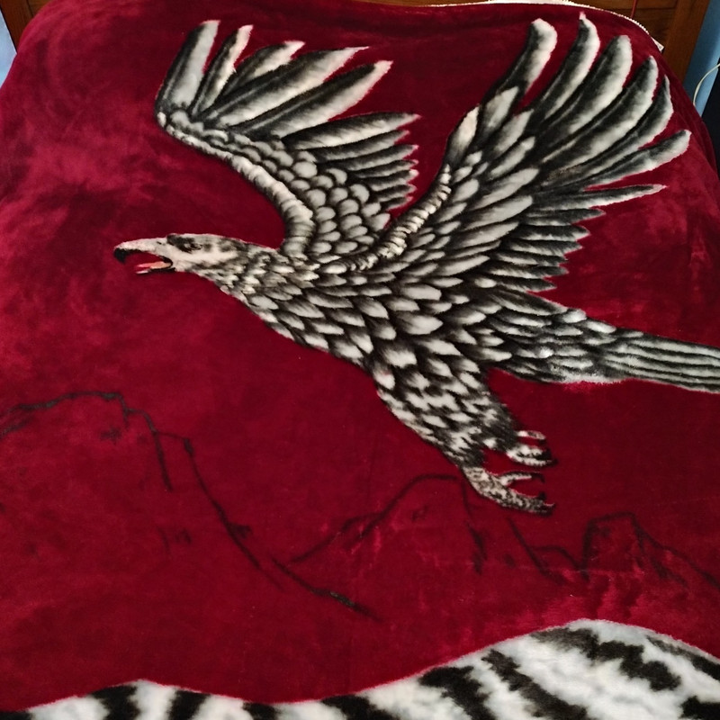 World Class Mink Blanket Eagle and Tiger Thick Super Soft Warm Heavy 82 x 93 In gallery