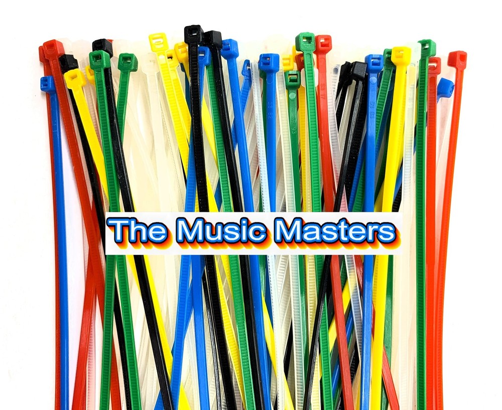 200 Pack Assorted Colors 8 inch Wire Cable Ties Nylon Zip Tie Down Wraps Straps