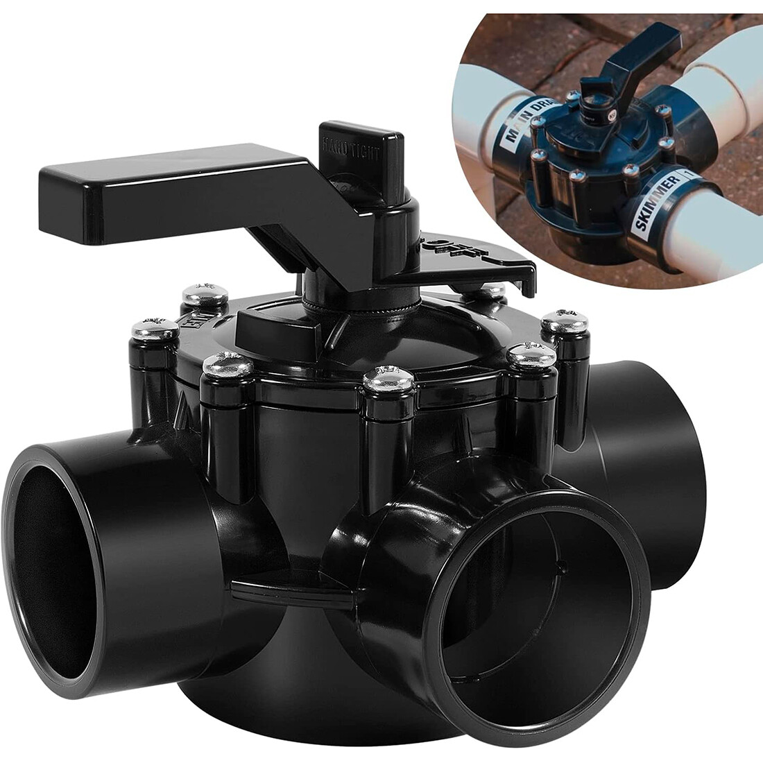 For 4715 Jandy NeverLube Diverter Valve Positive Seal 3-Port 1-1/2" to 2" gallery