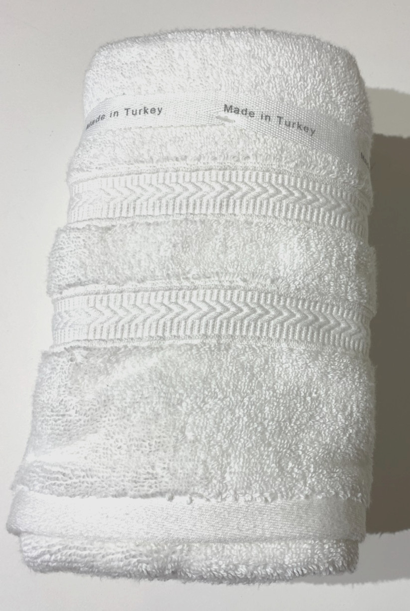2PK New Brooks Brothers Premium Turkish Hand Towel 100% Cotton White 18X28in gallery