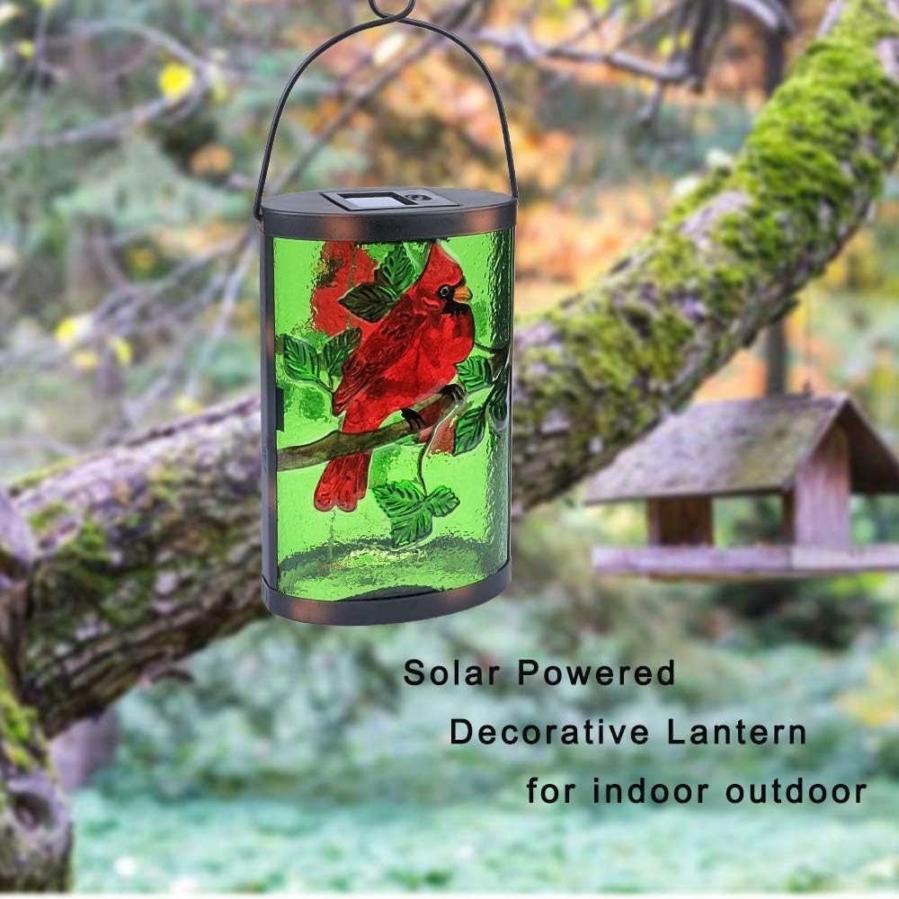 Hanging Solar Lantern Outdoor Decorative Waterproof LED Solar Cardinal Lights Ta gallery