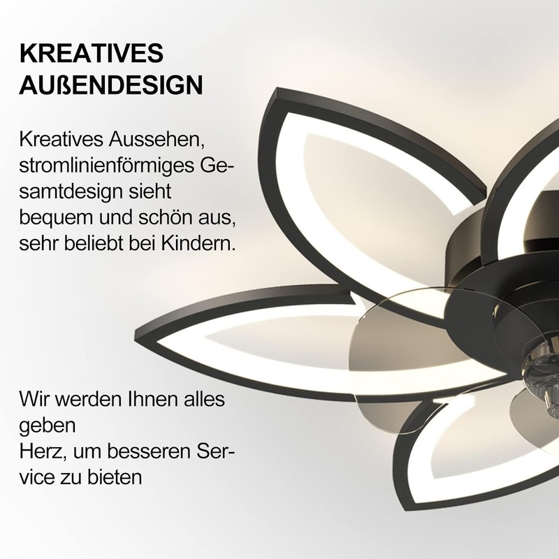 30.7" Ceiling Fan with LED Light Dimmable Remote Control and APP Compatible gallery