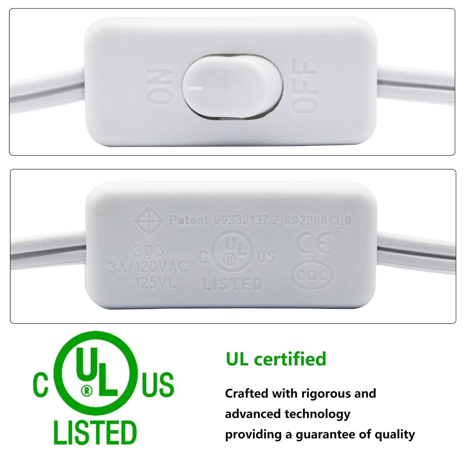 UL-LP Certification Lamp Cord Power Cord with On/Off Button Switch 18AWG SPT-... gallery