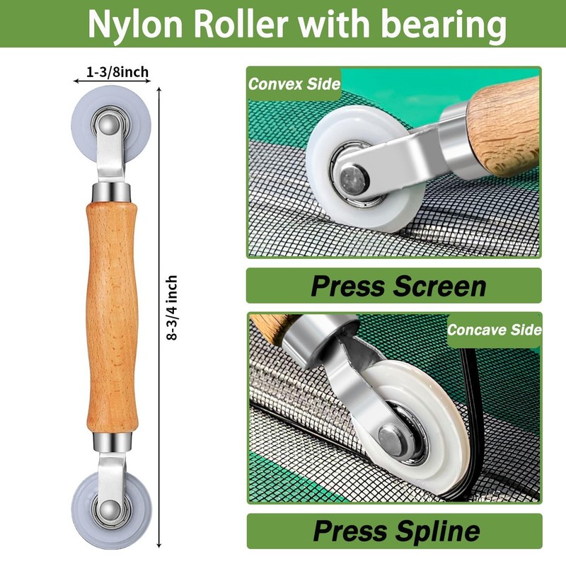 King&Charles Screen Roller Tool, Screen Spline Tool, Spline Roller, Steel/Nyl... gallery