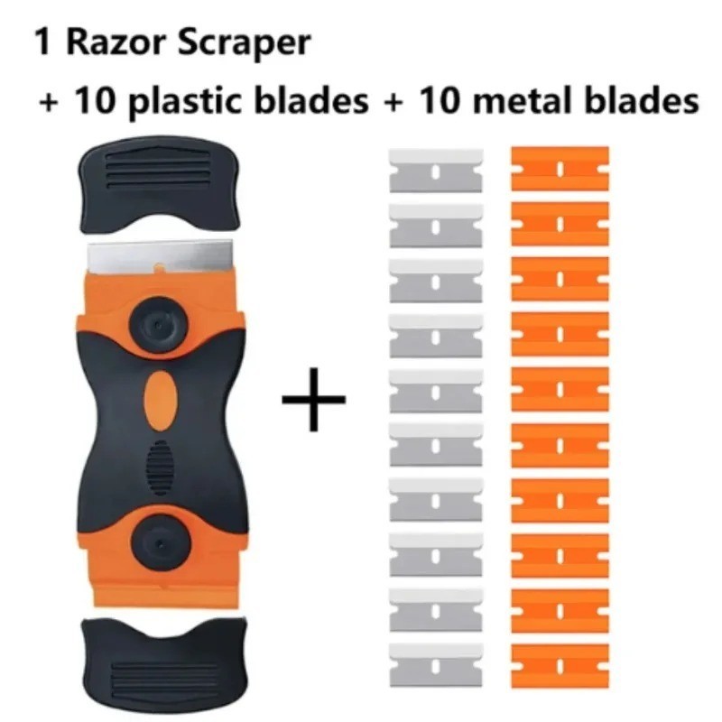 Plastic & Metal Razor Blade Scraper, Window Glass Cleaner, Vinyl Film & Adhesive gallery