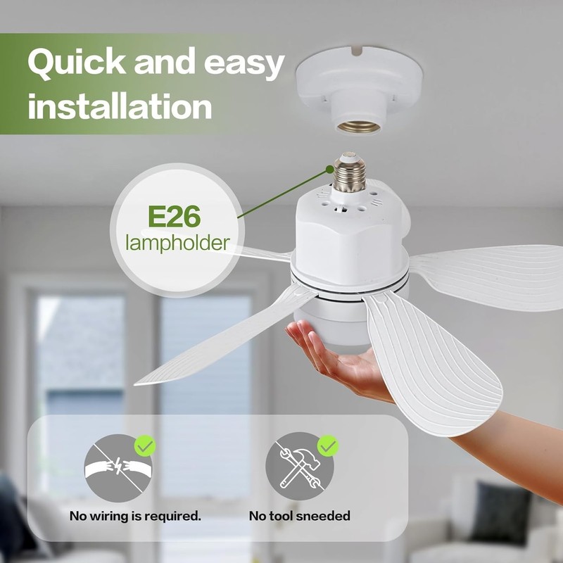Sleek Dimmable Ceiling Fan Light with Remote Control - 85V-265V Compatibility gallery