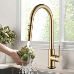 Touch on kitchen faucet with Pull Down sprayer Automatic Sensor Sink Mixer Taps