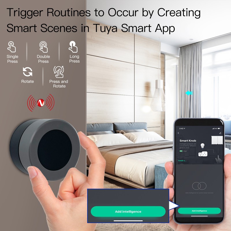MOES ZigBee Smart Knob Scene Switch Button Wireless Control Automation Scenario gallery