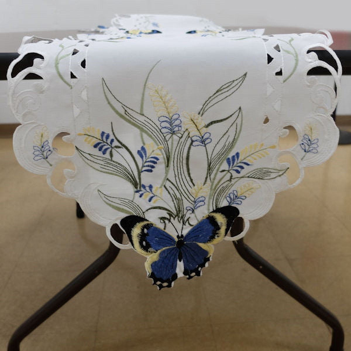 Butterfly Wildflower Embroidered Table Runner gallery