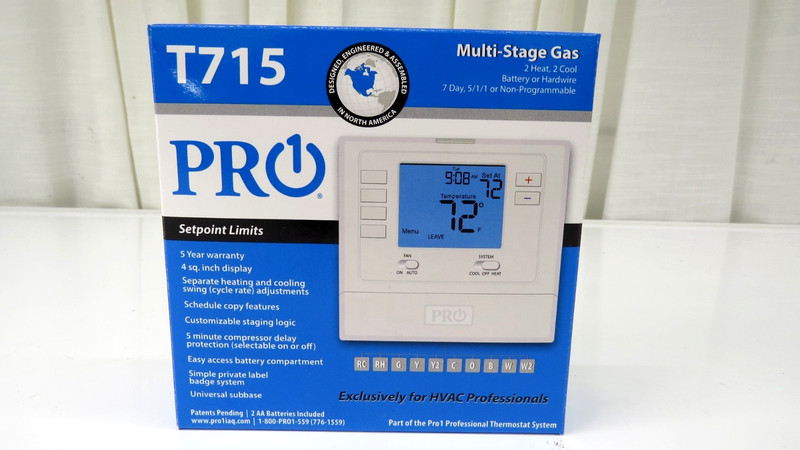 Pro1 T715 Programmable Thermostat Multi-Stage Gas 2 Heat 2 Cold 7 Day 5/1/1 gallery