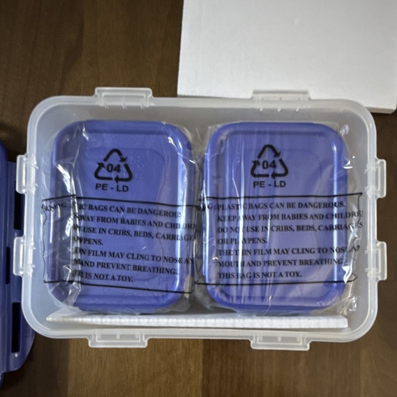 Lock & Lock 2.3L 470ml 100ml Storage Containers Set/5 Clear Blue Snap Lid HPL825 gallery
