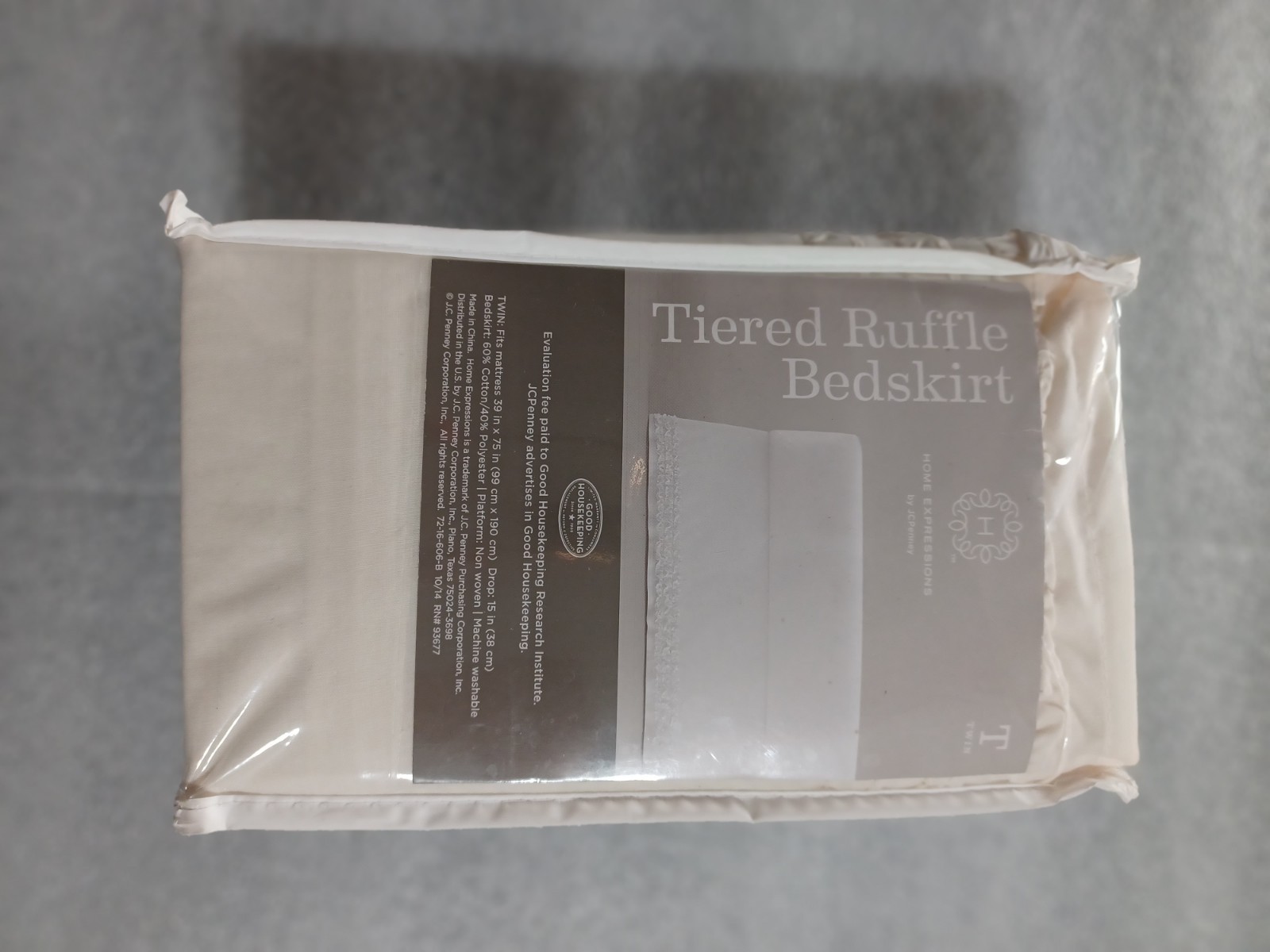 ~NEW~JCP HOME EXPRESSIONS Ruffled Bed Skirt-15in Drop/Fits39in X 75in TWIN gallery