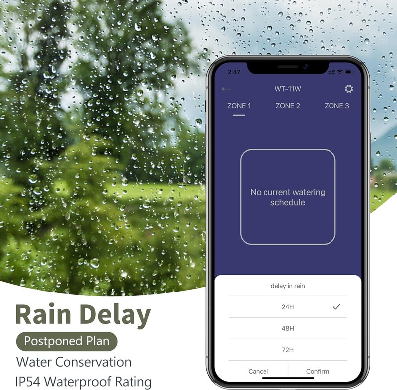 Smart Sprinkler Timer Outdoor Watering Timer 3 Zone WiFi Irrigation System gallery