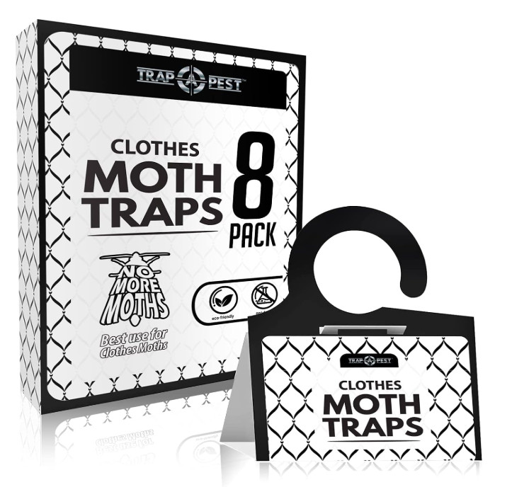 Clothing Moth Traps - 8 Pack - Non Toxic Moth Traps for Clothes with Pheromone A gallery