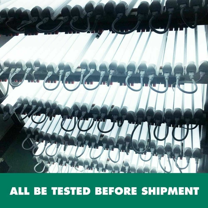 4/Pack T5 Integrated 2ft 3ft 4ft 5ft 6ft 8ft Bulbs LED Tube Light Slim Bar Lamp gallery