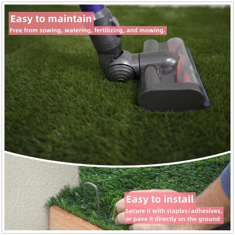 turfloid Artificial Grass Table Runner Rug 1 ft x 6 ft, 1 x 6 Green gallery