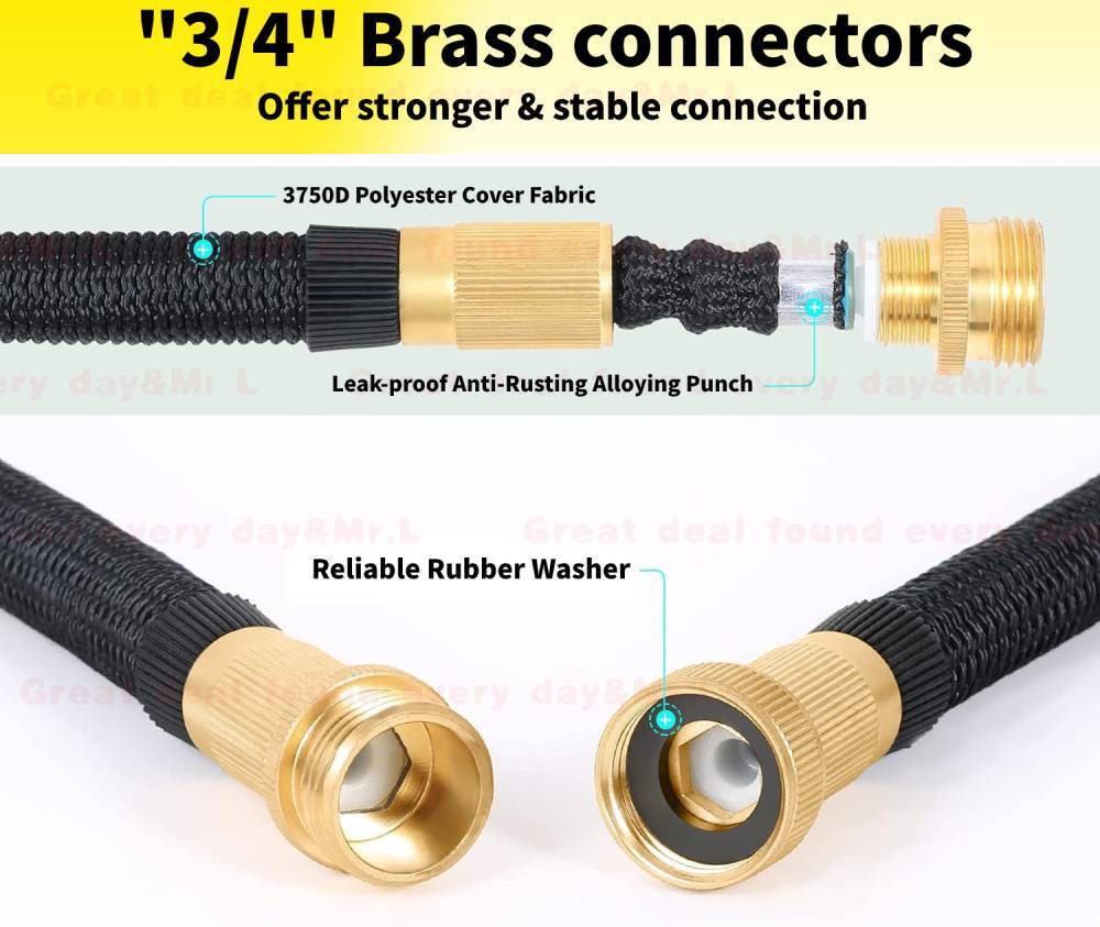 5 Time Stronger Deluxe Expandable Flexible Garden Hose Water Hose 25 50 75 100FT gallery