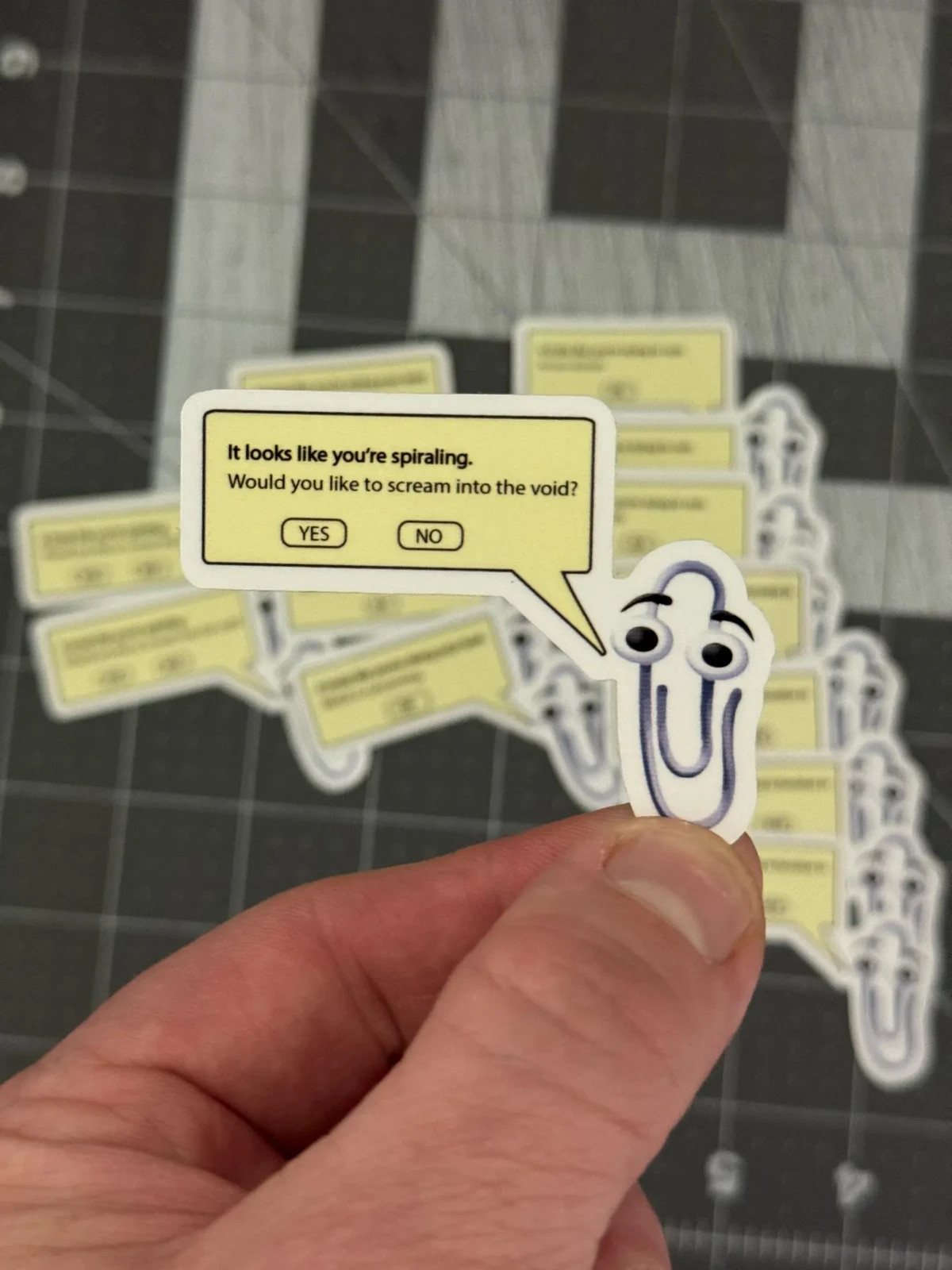 Funny Clippy Meme Sticker Pack Vinyl Decal Sticker 4-Pack Sarcastic Office Humor gallery