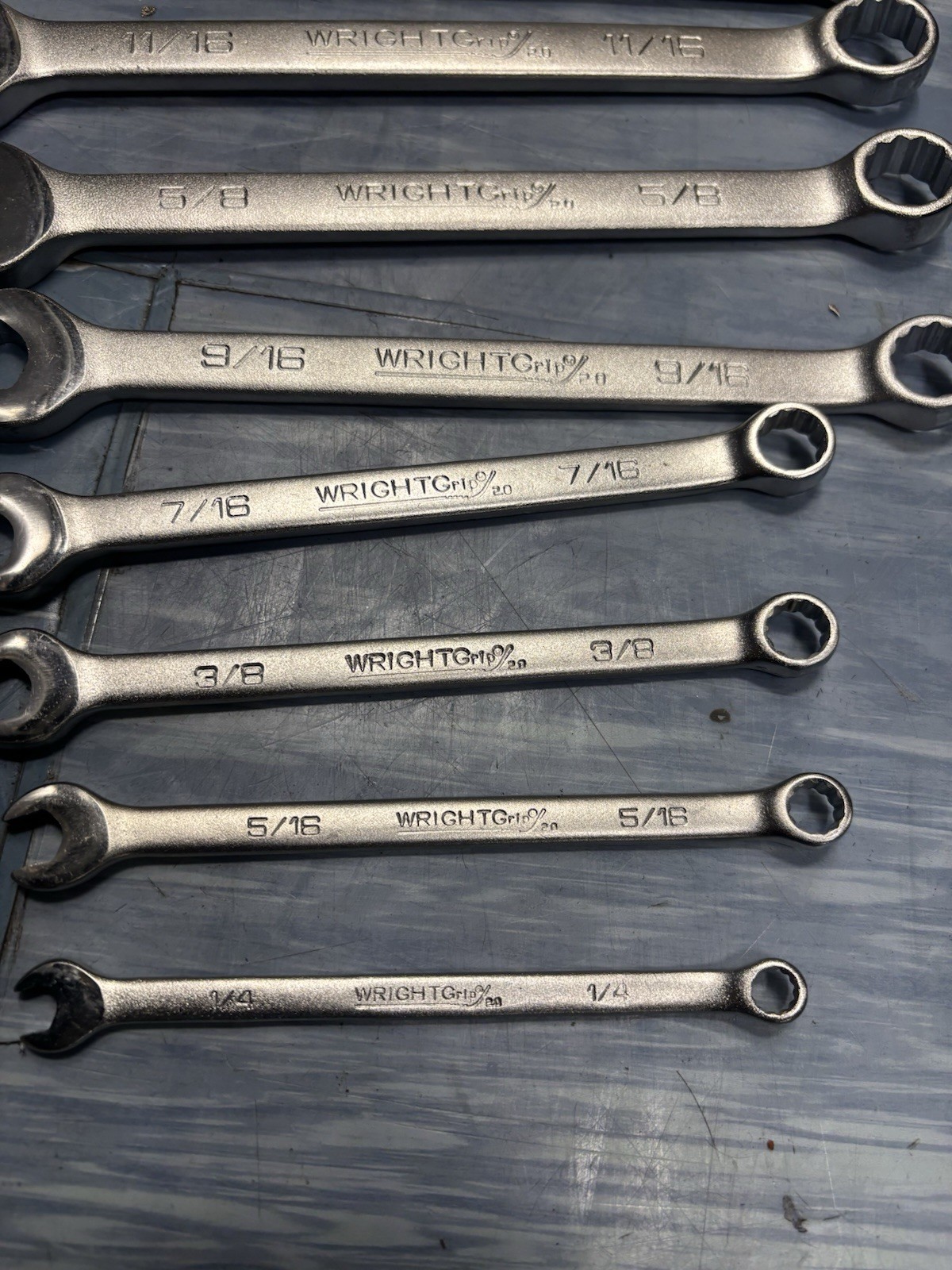 Wright Tool WrightGrip 2.0 SAE Combination Wrench Set Non-Ratcheting 13pc gallery